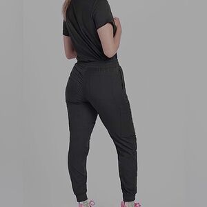 Mandala Black Medical Scrub Set Gently Used